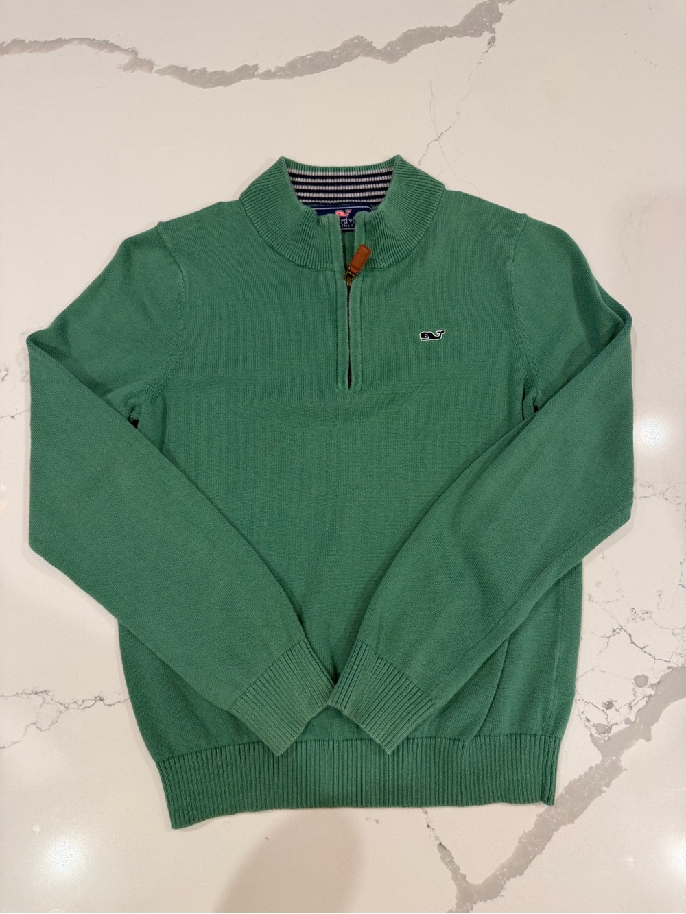 Vineyard Vines Mint Green Half-Zip Sweater